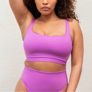 LEFT ON FRIDAY Top Shelf Bikini Top in Punch size XXL